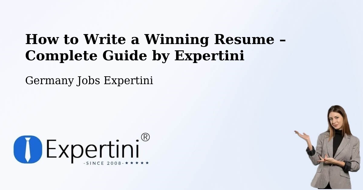 Resume Writing Guide for Job Seekers – Witten - Witten, Germany Jobs Expertini